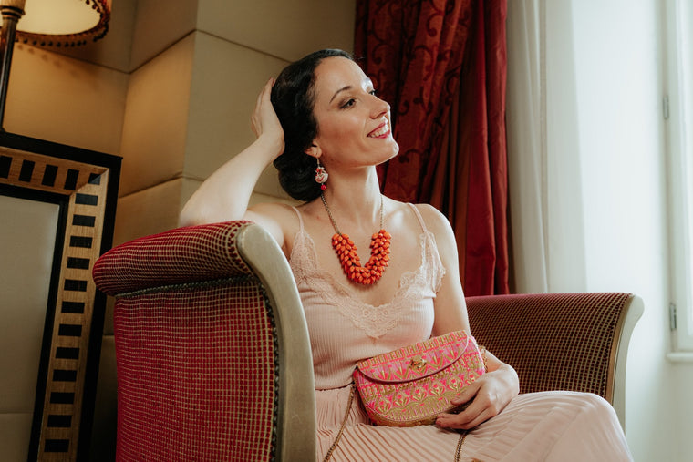 Gold & Pink — worn