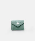 Sage Green hand-embroidered wallet from the AGNESTOTH Thermal collection — front view